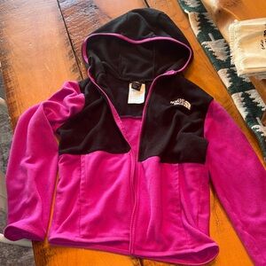 The North Face Kids' Vibrant Pink and Black Hoodie